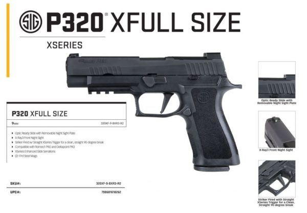 Sig Sauer P320X-FS 9mm 4.7" Barrel 17+1 320XF-9-BXR3-R2 - Image 3