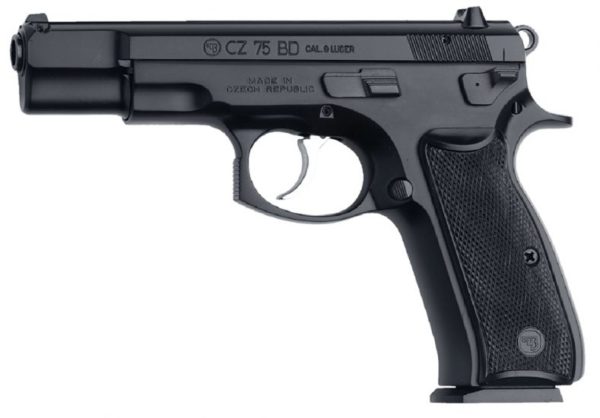 CZ 75 BD 9mm 4.6" Barrel3 Dot Sights 10+1 Black 01130