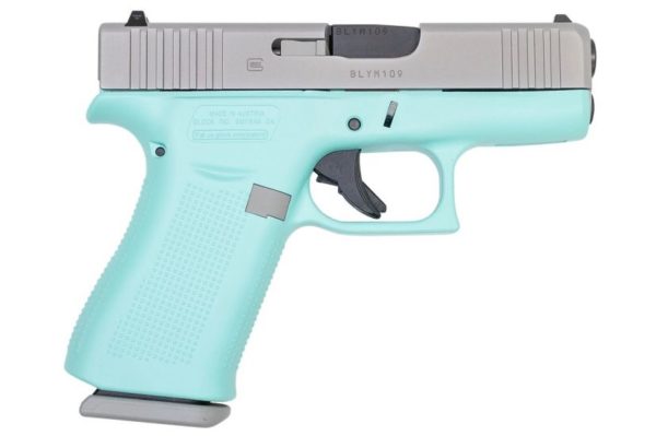 Glock 43X 9mm 3.41" Barrel 10+1 Robins Egg Blue/Silver - Image 2