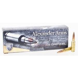 Alexander Arms 6.5 Grendel 123 Grain Lapua Scenar Jacketed Hollow Point 20rd