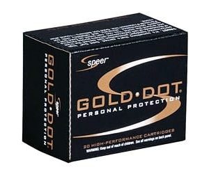 Speer Gold Dot Personal Protection Ammo 9mm +P 20-Rounds 124 Grain Hollow Point