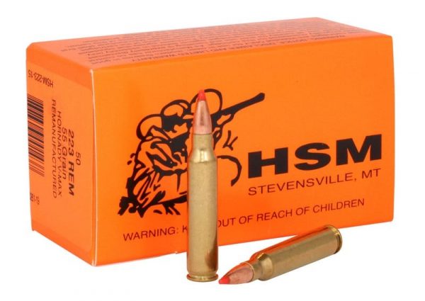 HSM/Hunting Shack Varmint Brass .223 Rem 55-Grain 50-Rounds V-Max