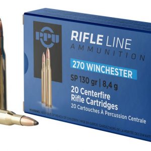 PPU Standard Rifle Brass .270 Win 130-Grain 20-Rounds SP