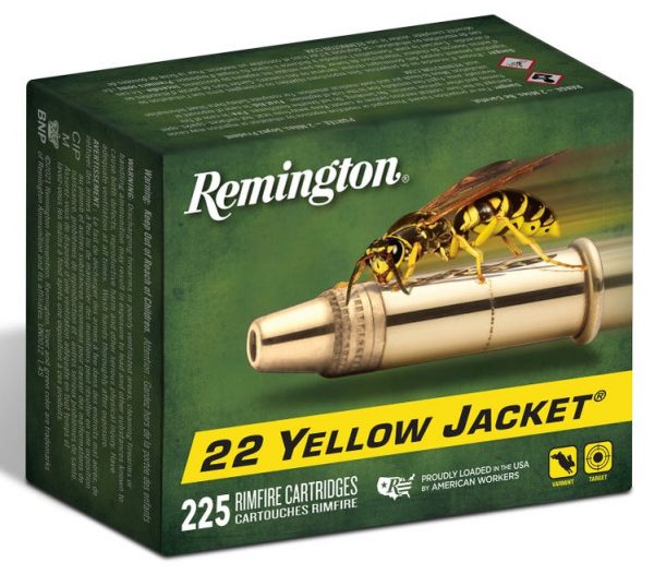 Remington Yellow Jacket Brass .22 LR 33-Grain 225-Rounds TCHP