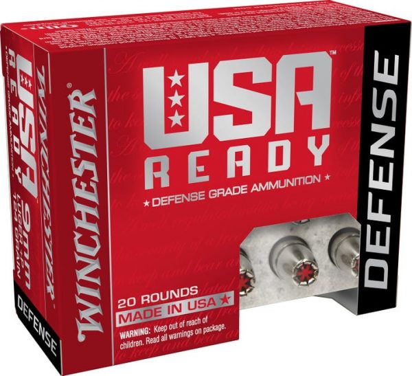 Winchester USA Ready Brass 9mm+P 124-Grain 20-Rounds HP