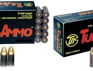 TulAmmo Centerfire Handgun Steel 9mm 115-Grain 1000-Rounds FMJ