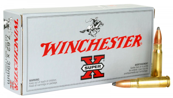 Winchester Super-X Brass 7.62 X 39 123-Grain 20-Rounds PSP