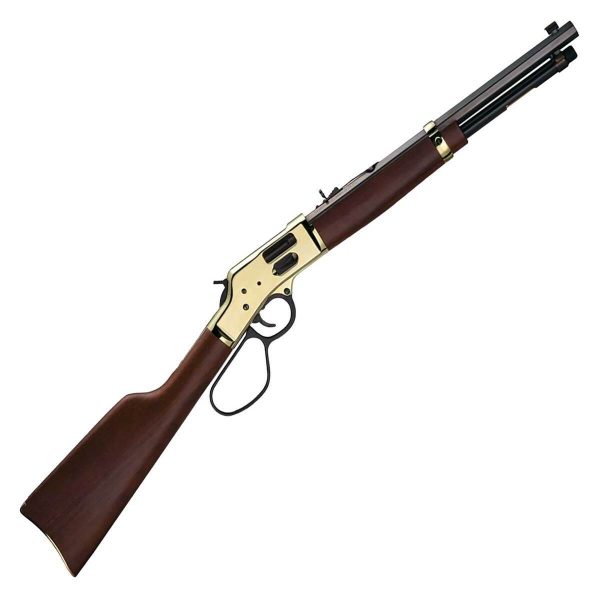 Henry Big Boy Brass Side Gate Carbine Polished Hardened Brass Lever Action Rifle - 44 Magnum - 16.5in