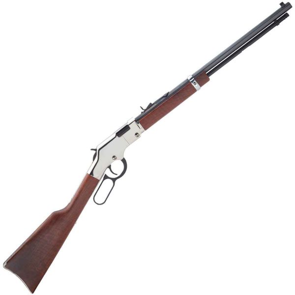 Henry Golden Boy Silver Nickel Plated Lever Action Rifle - 22 WMR (22 Mag) - 20in