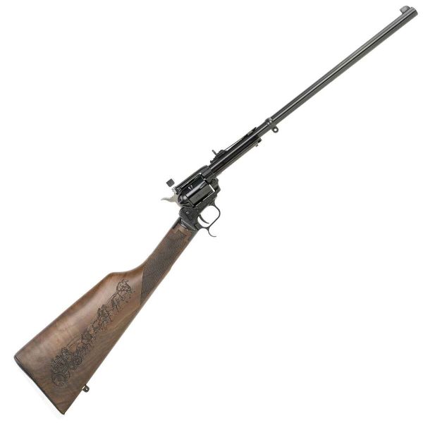 Heritage Rough Rider Stagecoach Engraved Walnut Revolver Rifle - 22 Long Rifle - 16in