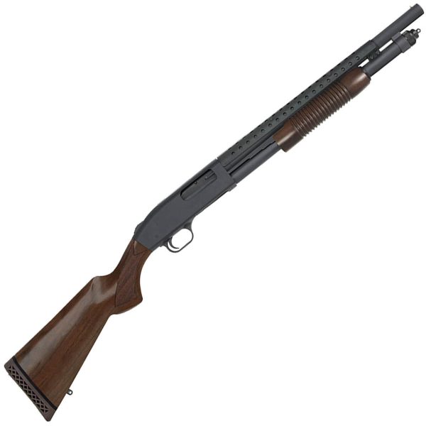 Mossberg 590 Retrograde 12 Gauge 3in Walnut/Black Pump Shotgun - 18.5in