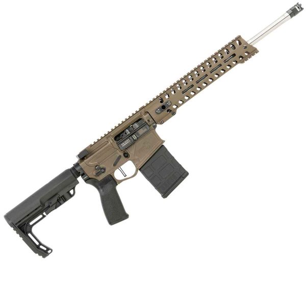 Patriot Ordnance Factory Rogue 7.62mm NATO 16.5in Patriot Brown Cerakote Semi Automatic Modern Sporting Rifle - 20+1 Rounds