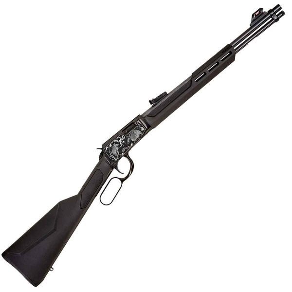 Rossi Rio Bravo Black Oxide Armadillo Engraved Lever Action Rifle - 22 Long Rifle - 18in