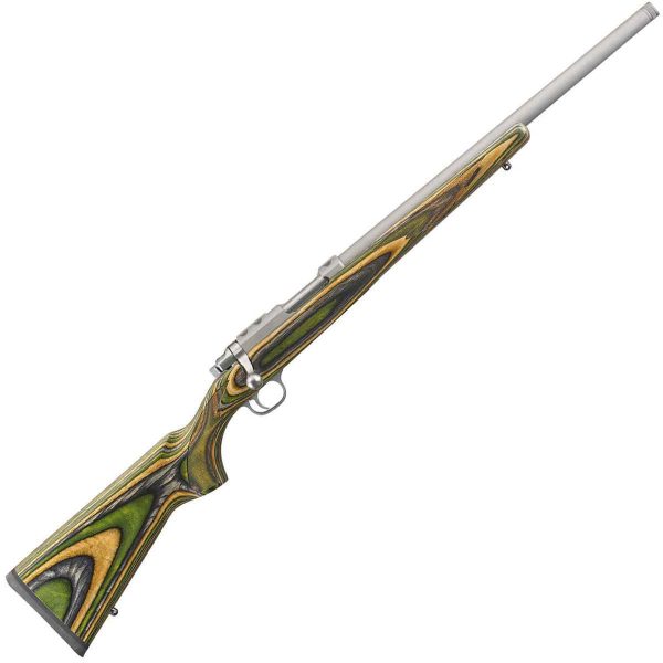 Ruger 77/17 Stainless/Green Multi Bolt Action Rifle - 17 Winchester Super Mag