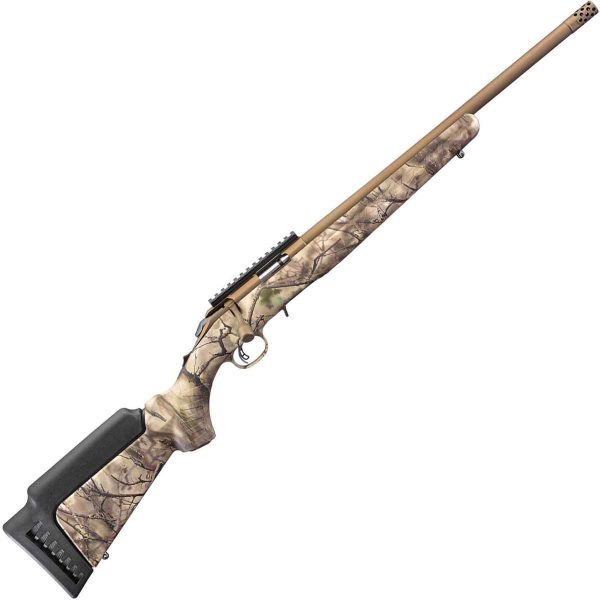 Ruger American Rimfire Go Wild Camo Bronze Cerakote Bolt Action Rifle - 22 WMR (22 Mag)