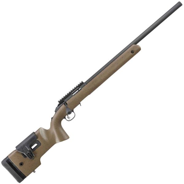 Ruger American Rimfire Long-Range Target Threaded Black/Brown Bolt Action Rifle - 22 Long Rifle