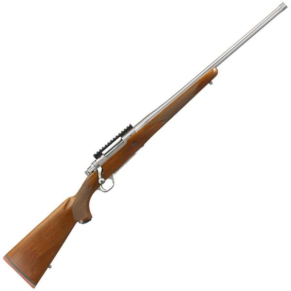 Ruger Hawkeye Hunter Threaded Barrel Stainless/Walnut Bolt Action Rifle - 6.5 PRC