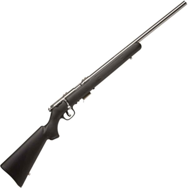 Savage 93R17 FVSS Satin Stainless/ Black Bolt Action Rifle - 17 HMR - 21in