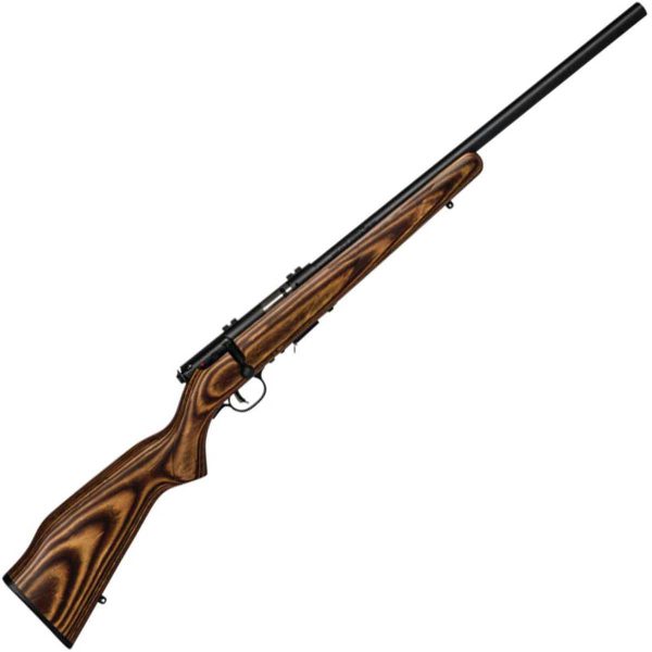 Savage 93R17 BV Satin Blued/ Brown Laminate Bolt Action Rifle - 17 HMR - 21in