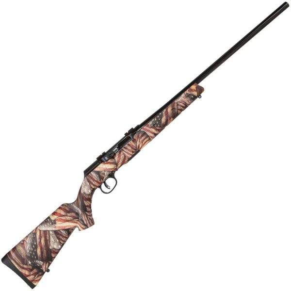 Savage Arms A-17 Flag/Black Semi Automatic Rifle - 17 HMR