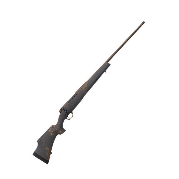 Weatherby Mark V Camilla Ultra Lightweight Midnight Bronze Cerakote Black Smoke Gold Sponged Bolt Action Rifle - 280 Ackley Improved